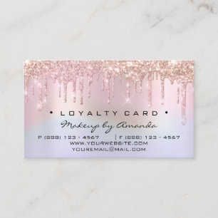 Loyalty Card 6 Punch Makeup Artist Heart holograph