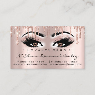 Loyalty Card 6 Punch Makeup Artist Heart Rose Brow