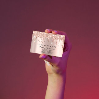 Loyalty Card 6 Punch Makeup Artist Heart Rose Drip