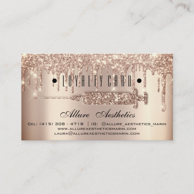 Loyalty Card 6 Punch Makeup Artist Syringe B12 (Front)