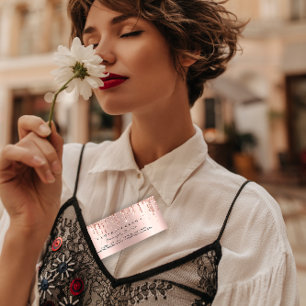 Loyalty Card 6 Punch Makeup Beauty Heart Rose Smal