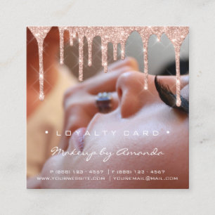 Loyalty Card 6 Punch Makeup Eyelash Photo Drips