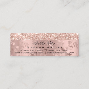 Loyalty Card 6 Punch Makeup Floral Heart Rose Lux