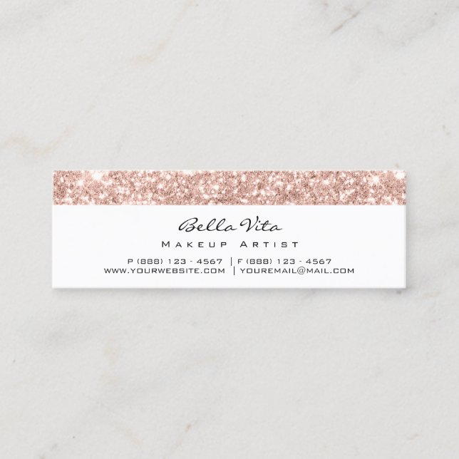 Loyalty Card 6 Punch Makeup White Rose Blue Spark (Front)