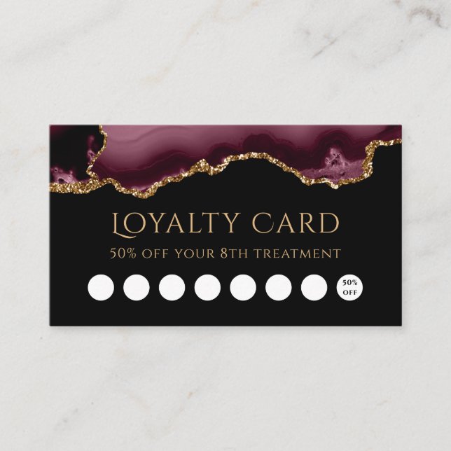 loyalty card burgundy agate (Front)
