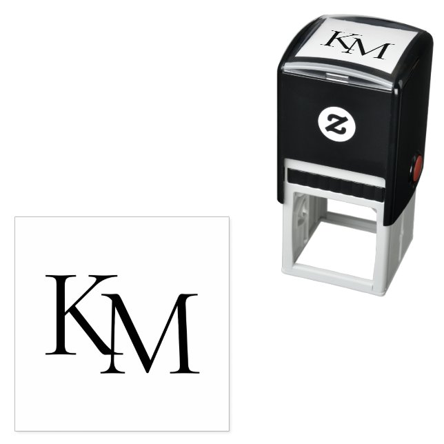 Loyalty Card Business Initials Monogram Logo Self-inking Stamp (In Situ)