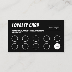 Loyalty Card, Comic fun, professional black