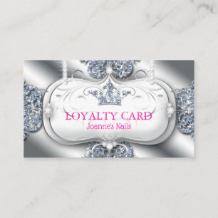 Loyalty Card Diamonds Glitter Crown