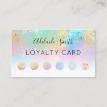 loyalty card FAUX holographic effect