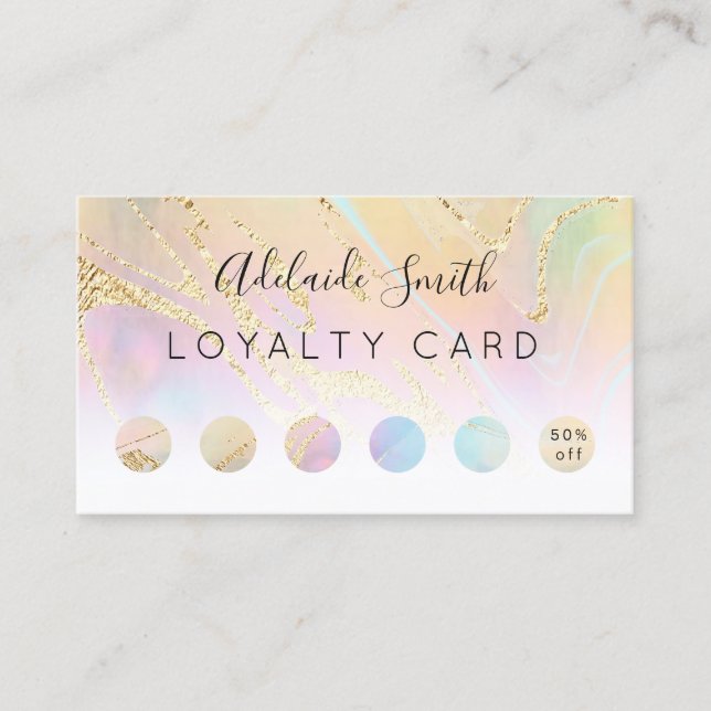 loyalty card FAUX holographic effect (Front)
