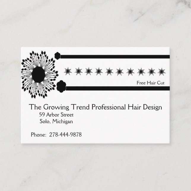 Loyalty Card for Hair Designer (Front)