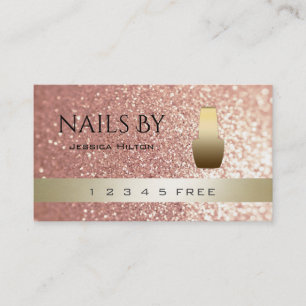 loyalty card glittery bokeh bright nail polish