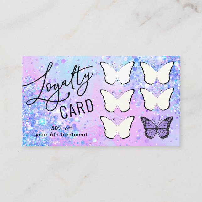 loyalty card lavender butterfly (Front)