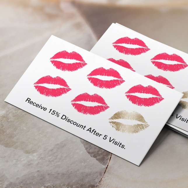 Loyalty Card | Makeup Artist Red Lips Beauty Salon (Creator Uploaded)