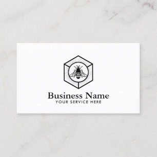 Loyalty Card   Minimalist Honey Bee Logo