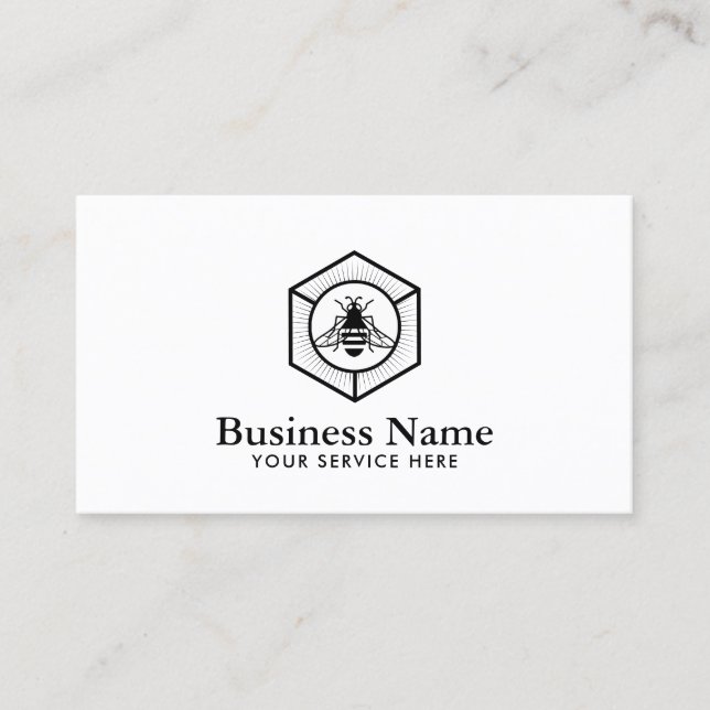 Loyalty Card | Minimalist Honey Bee Logo (Front)