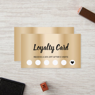 Loyalty Card   Modern Gold Beauty Salon