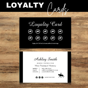 Loyalty Card Modern Trendy Horse Training