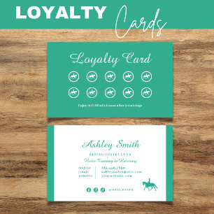 Loyalty Card Modern Trendy Horse Training
