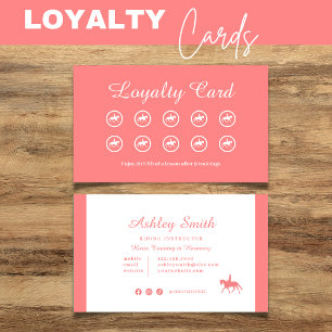 Loyalty Card Modern Trendy Horse Training