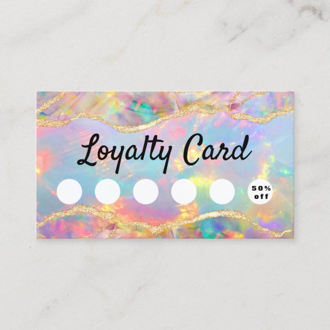 loyalty card neon opal stone (Front)