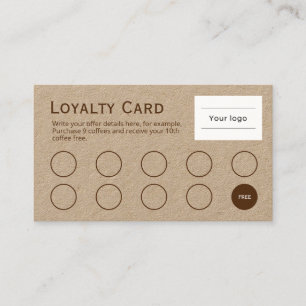 Loyalty Card, Nice and natural, professional brown Card