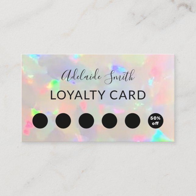 loyalty card opal gemstone  (Front)