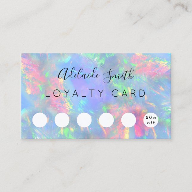 loyalty card opal gemstone effect (Front)