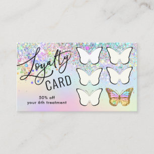 loyalty card pastel butterfly