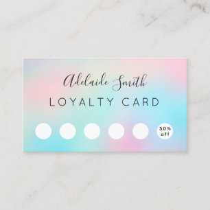 loyalty card pastel colours