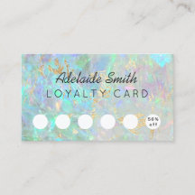 loyalty card pastel colours opal
