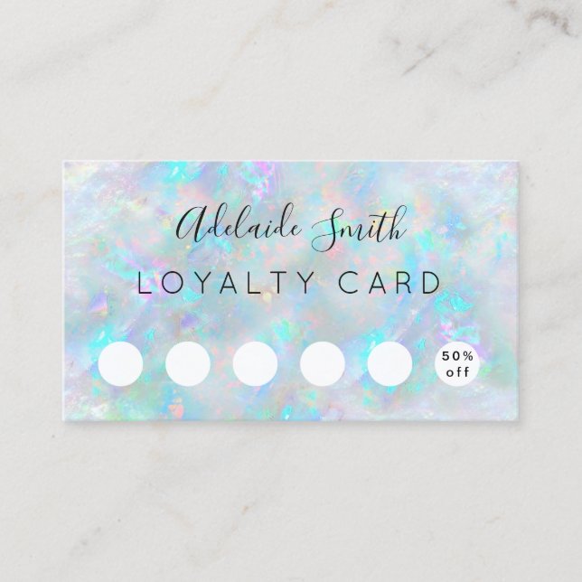 loyalty card pastel colours opal texture (Front)