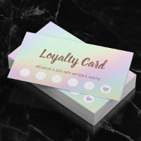 Loyalty Card | Pastel Holographic Beauty Salon