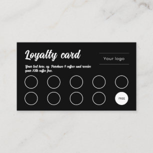 Loyalty Card, Retro professional black