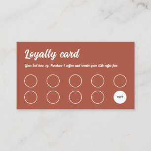 Loyalty Card, Retro professional terracotta brown Card