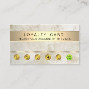 Loyalty Card Salon Makeup Artist gold faux