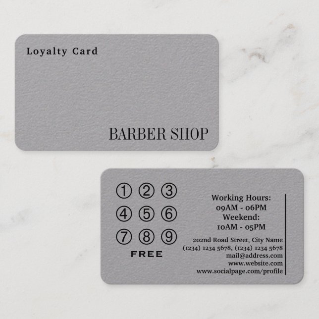 Loyalty card shop salon (Front/Back)