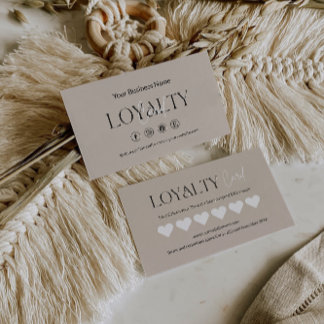 Loyalty Card Template, Boho Customer Loyalty Cards