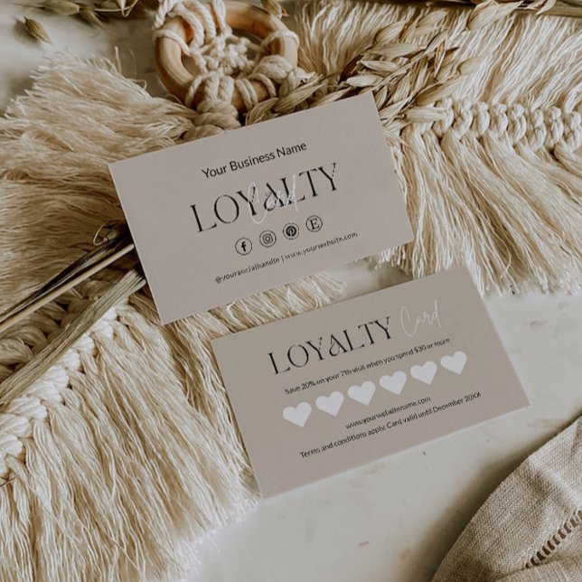 Loyalty Card Template, Boho Customer Loyalty Cards (Loyalty Card Template, Boho Customer Loyalty Cards)