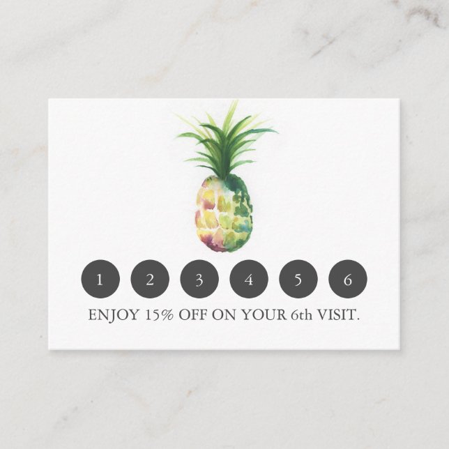 Loyalty Cards for Business Pineapple (Front)
