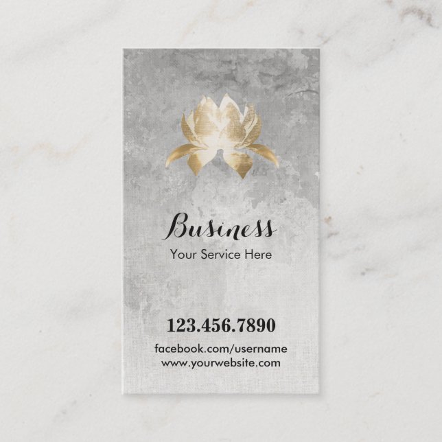 Loyalty Cards | Gold Lotus Yoga Meditation Massage (Front)