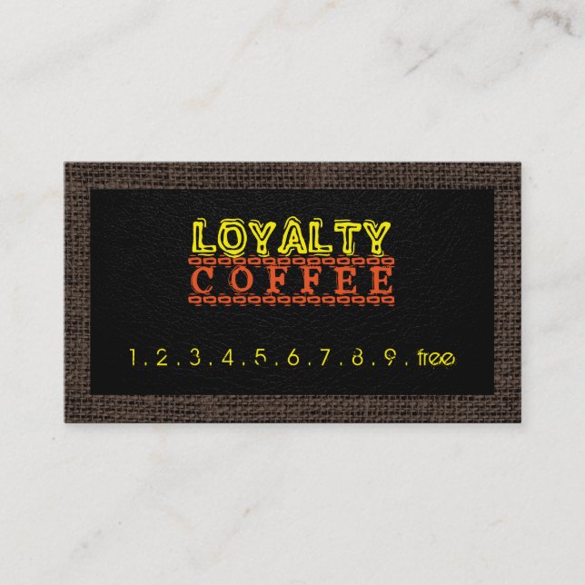 Loyalty Coffee Punch Burlap Border #2 Card (Front)