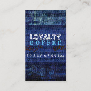 Loyalty Coffee Punch Burlap Look #10 Card