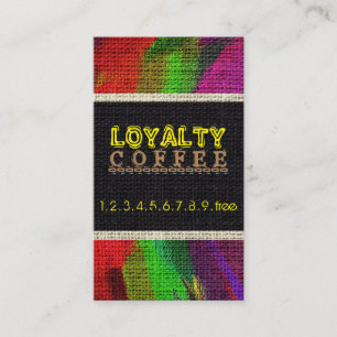 Loyalty Coffee Punch Burlap Look #11 Card