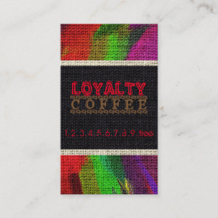 Loyalty Coffee Punch Burlap Look #12 Card