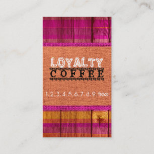 Loyalty Coffee Punch Burlap Look #24 Card
