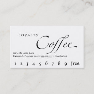 Loyalty Coffee Punch Card