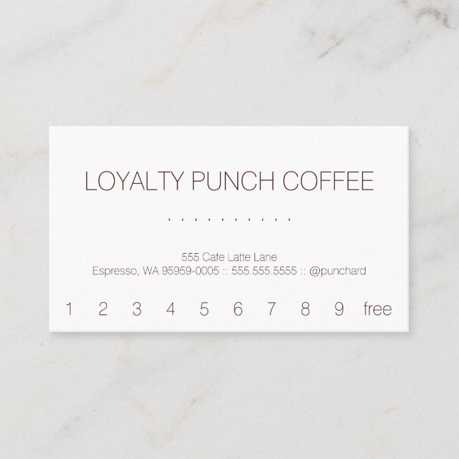 Loyalty Coffee Punch-Card (Front)