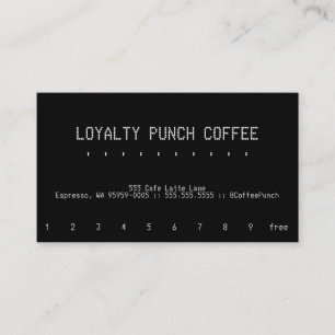 Loyalty Coffee Punch-Card Card