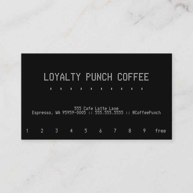 Loyalty Coffee Punch-Card Card (Front)